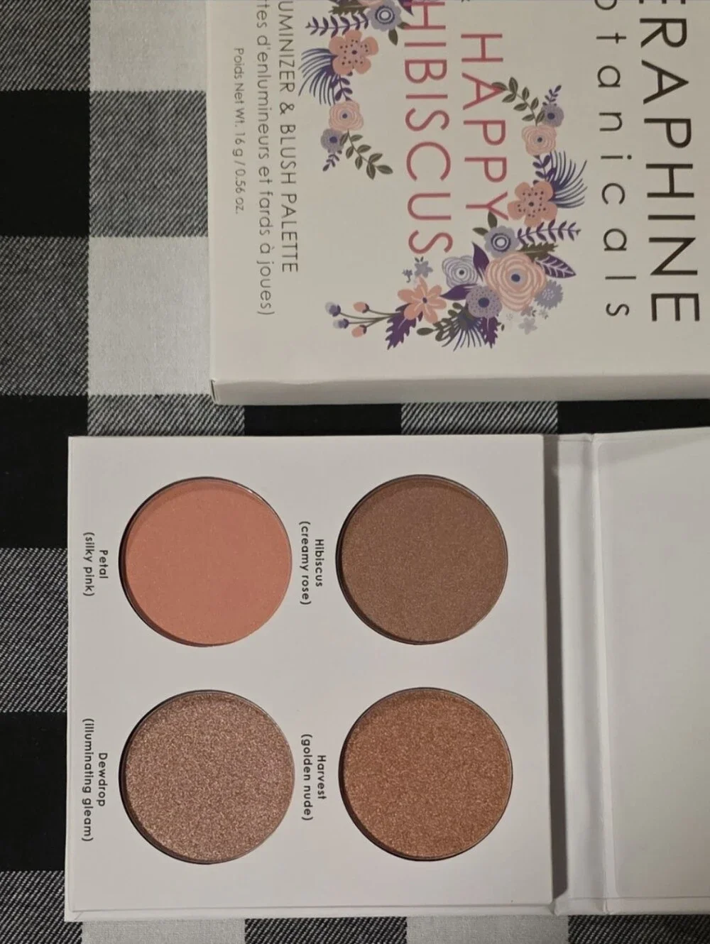 Seraphine Botanicals Happy Hibiscus Blush & Luminizer Palette — Peachy Pink